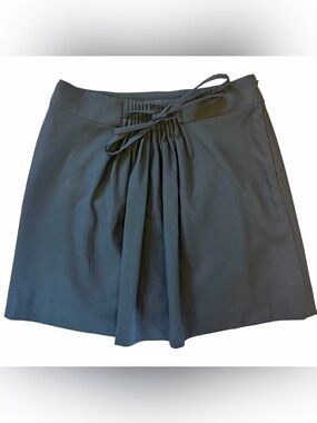 GAP Black Pleated Tie-Front Skirt